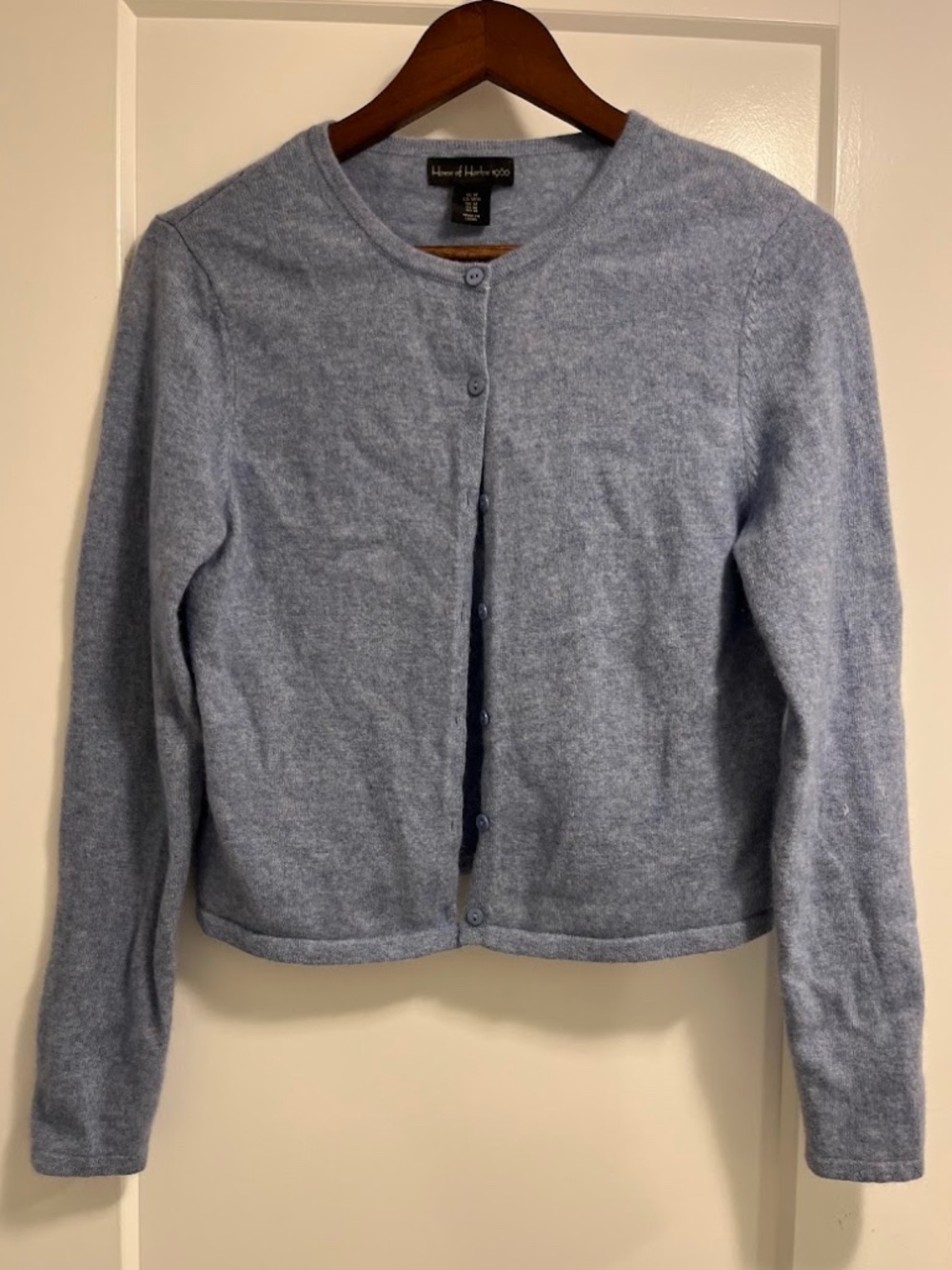 Cashmere Crewneck Cardigan House of Harlow 1960 - Picture 2 of 5